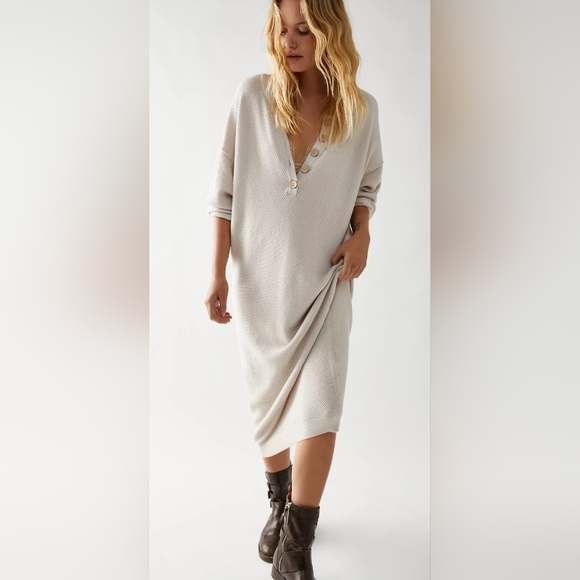 Free People FP Beach Hailee Sweater Midi Dress Size Medium NWT - Picture 10 of 10